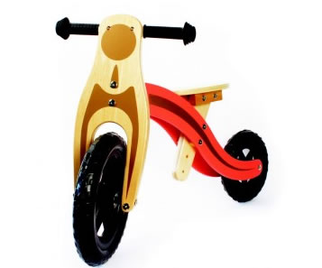 bicicleta de madera para niños